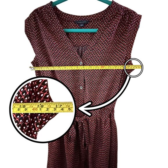 Tommy Hilfiger Patterned V-Neck Midi Dress - Women’s Medium - Picture 13 of 13